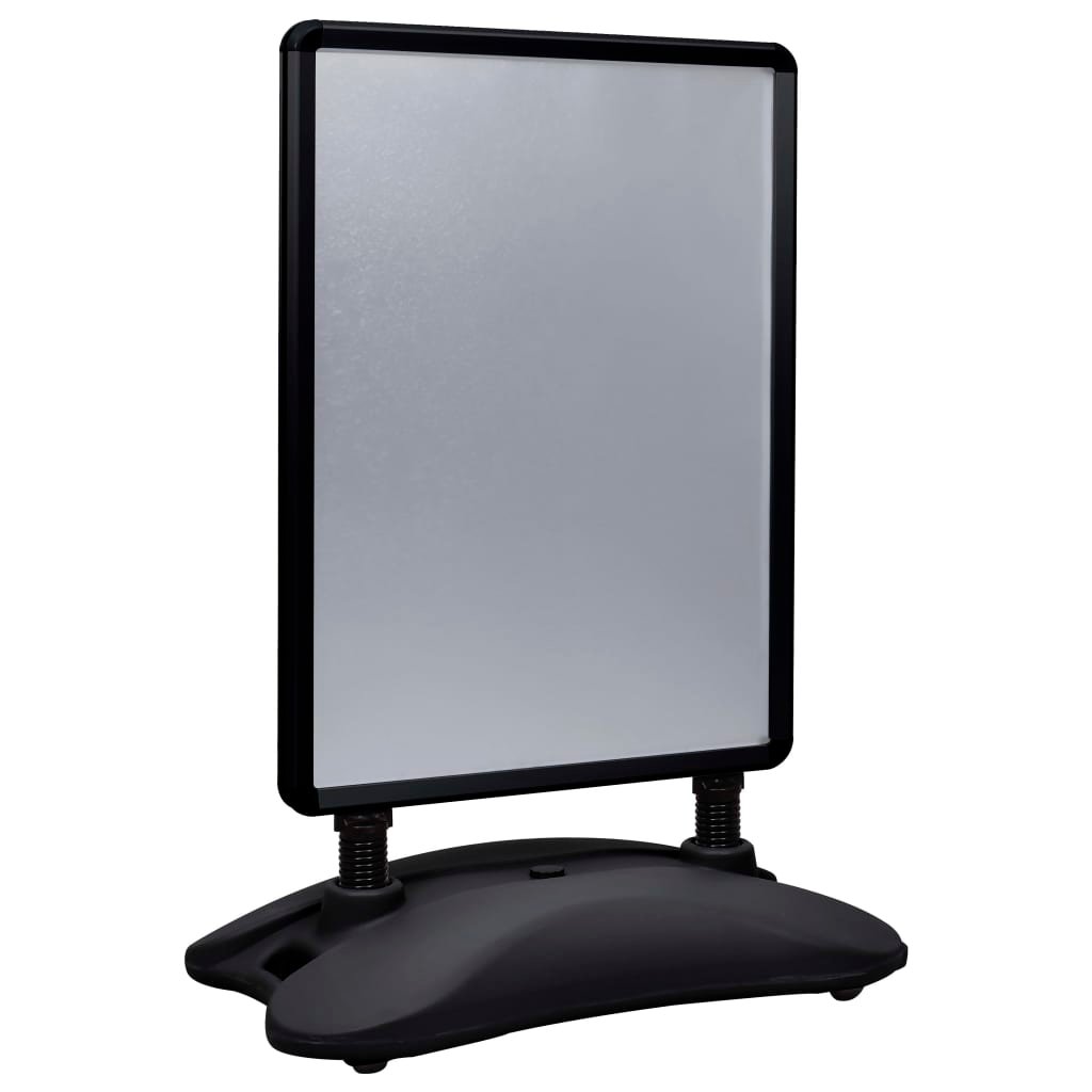 vidaXL Piedistallo per Poster A1 Base ad Acqua Nero Lega di Alluminio