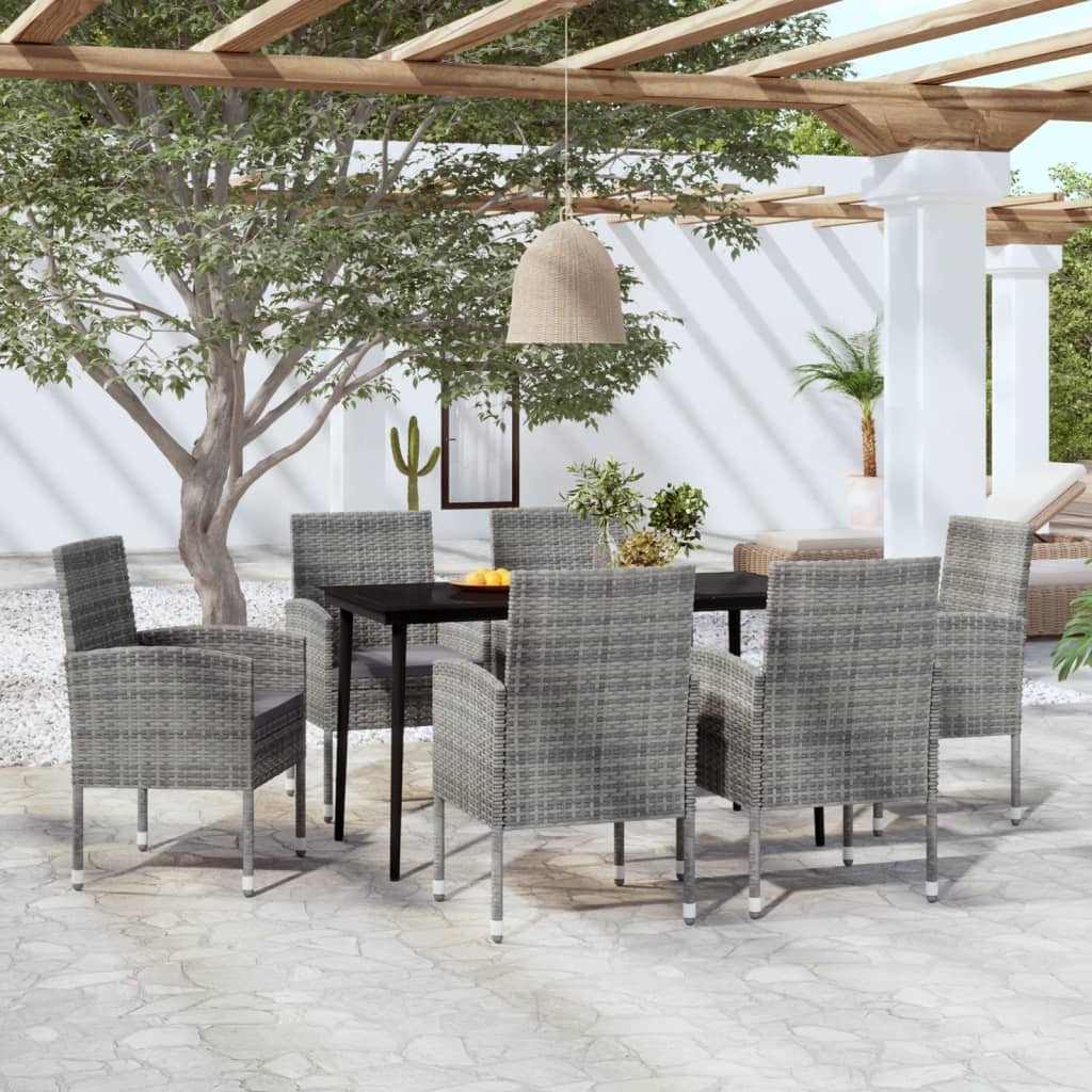 vidaXL Set da Pranzo da Giardino 7 pz Antracite